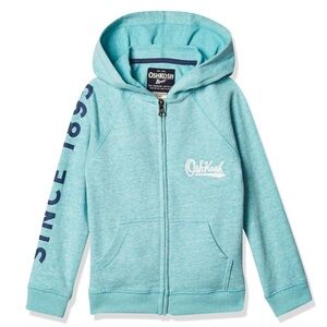OshKosh Boys Full Zipper French Terry Logo Hooded Sweatshirt